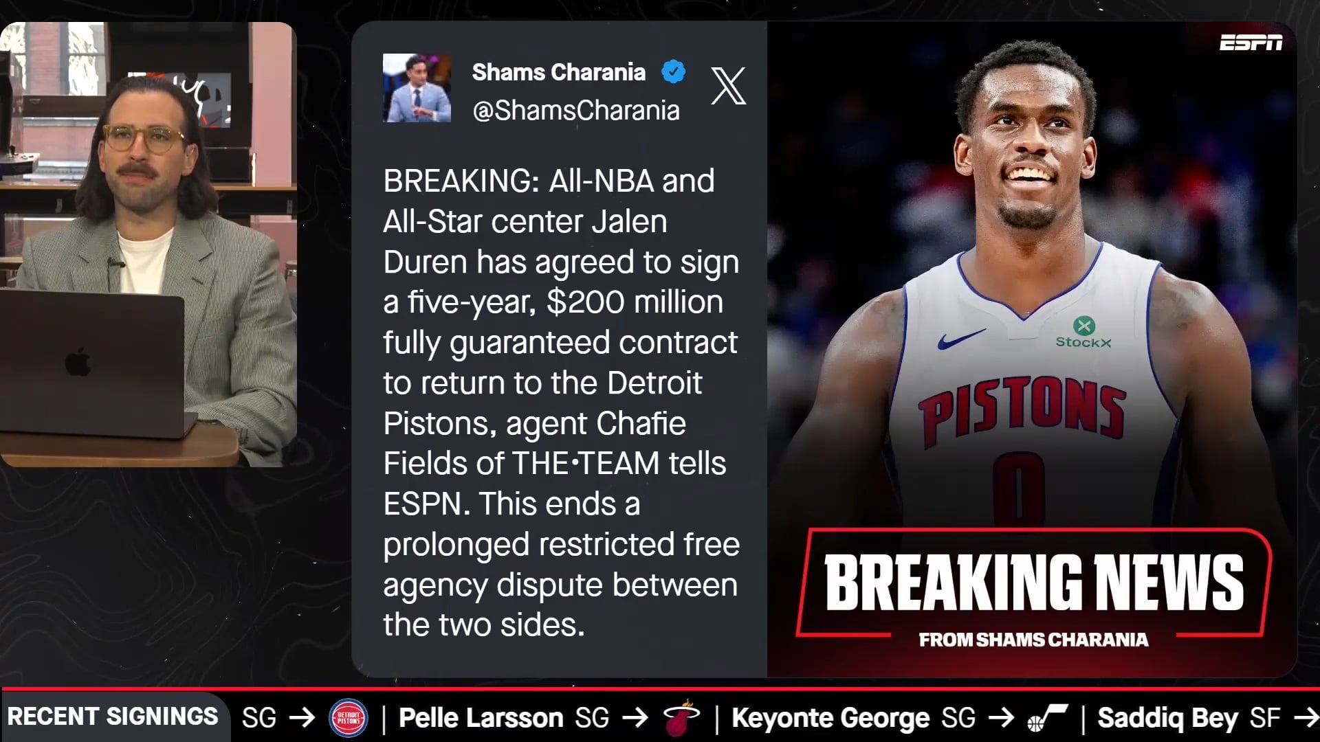 Fischer On Duren Fianlly Signing