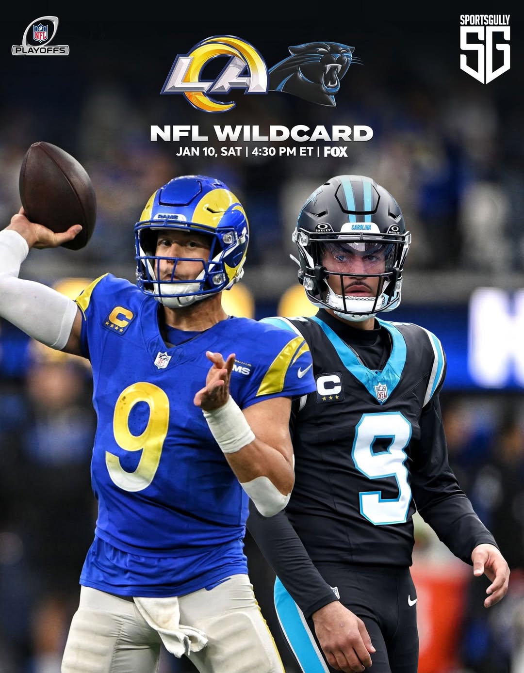 Live Reaction to Rams vs Panthers Wild Card matchup with NFL Legend Cam Lynch 