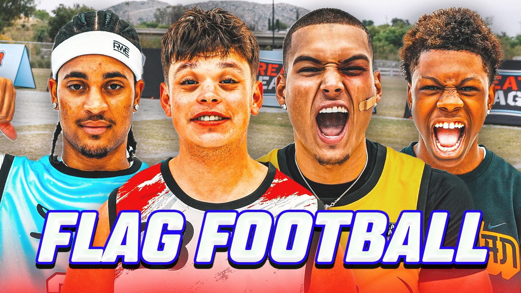 BIGGEST Flag Football Tournament EVER!! | RayAsianboy, JasonTheWeen, Mark Phillips, and YourRAGE!!