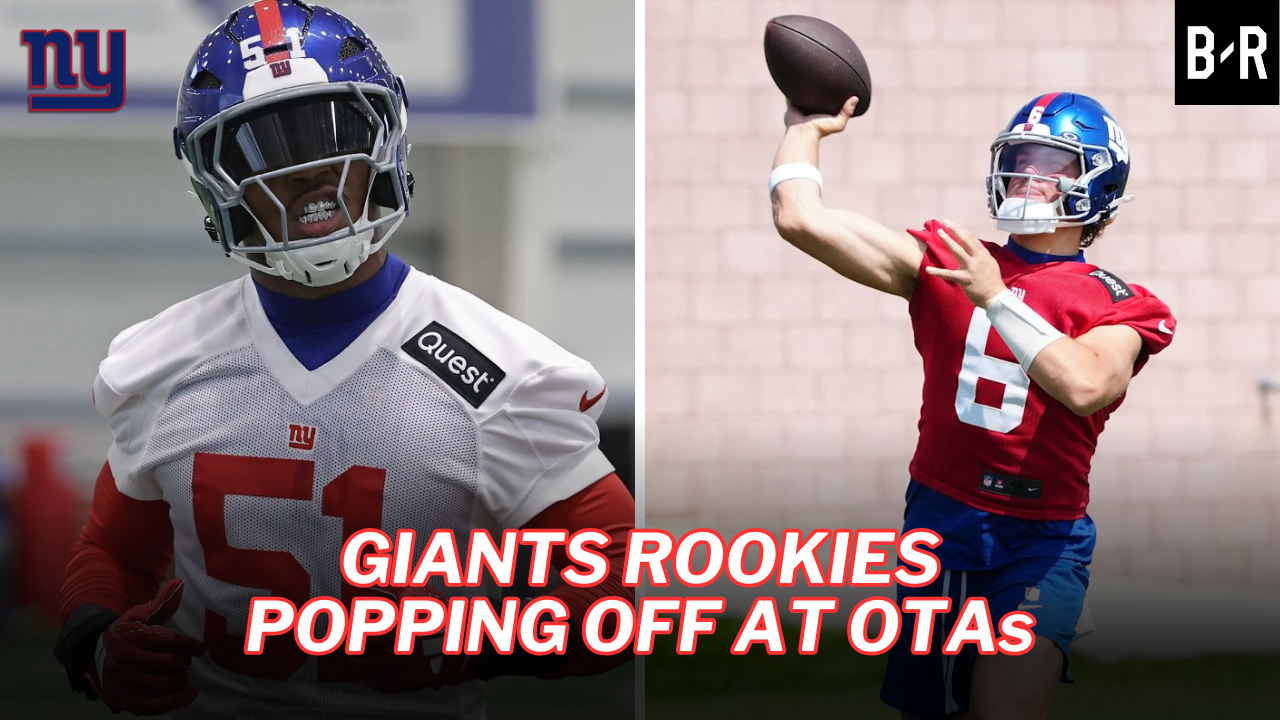 How have the Giants rookies performed at OTAs?